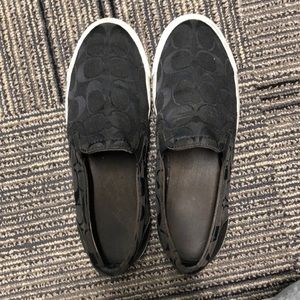 Black Coach Slip-Ons